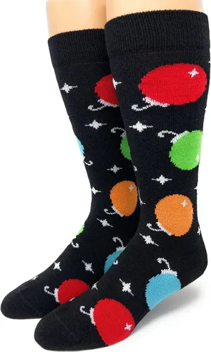 Vista 17 de WARRIOR ALPACA SOCKS - Calcetines acogedores de lana de alpaca divertidos de estilo novedoso/camping para hombres y mujeres Suaves, cálidos Negro