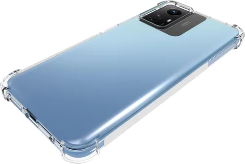 Vista 5 de USTIYA Funda para Redmi Note 12s Clear TPU Cuatro Esquinas Cubierta Protectora Transparente Suave