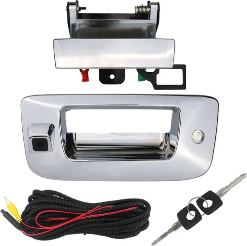 Vista 9 de Cámara de respaldo con manija de puerta trasera Cámara de visión trasera con manija de cierre de puerta Compatible con 1999-2007 Chevrolet Chevy