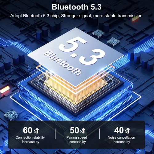 Vista 2 de Adaptador de audio Bluetooth 5.3, receptor transmisor Bluetooth 2 en 1, auriculares inalámbricos, baja latencia, manos libres, adaptador de audio