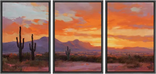 Vista 59 de SIGNWIN Lienzo enmarcado para pared, juego de arte sereno de pantanos con humedales verdes e ilustraciones de agua tranquila, arte moderno
