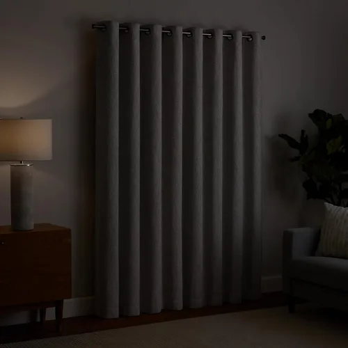 Vista 9 de Eclipse Décor Quinn - Cortina opaca 100 % sólida, con textura, absolutamente cero para privacidad, perfecta como cortinas de sala de estar