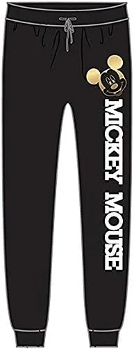 Vista 2 de Disney Mickey Mouse niñas Varsity Terry paño sudor pijama pantalones - negro blanco