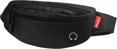 Vista 8 de TINYAT Riñonera grande de viaje ligera para hombres y mujeres con correa ajustable T206, Negro profundo/2003
