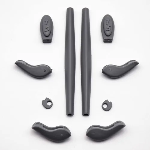 Vista 4 de Juego de patas de silicona de repuesto para Oakleys Juliet, compatible con negrogris oscuro