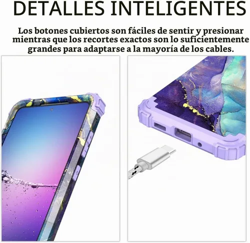 Vista 4 de Rancase Funda para Galaxy S20 FE 5G, Tres Capas de Protección Resistente a Golpes de Servicio Pesado Parachoques de Plástico Duro + Funda Protectora