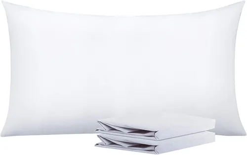 Vista 15 de NTBAY Juego de fundas de almohada estándar, paquete de 2 fundas de almohada de microfibra cepillada de 20 x 26 pulgadas, suaves, sin arrugas