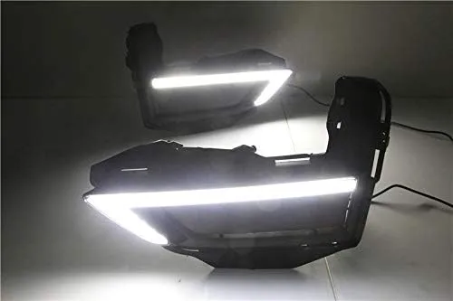 Vista 3 de 1 juego de luces LED DRL de repuesto para Nissan X-Trail 2017 2018 LED diurna luz antiniebla señal de giro (luz blanca a amarilla)