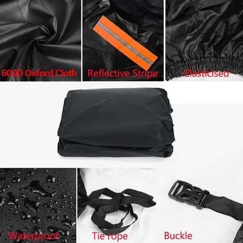 Vista 3 de Funda UTV de 2 a 3 plazas, 600D resistente al agua, protección para todo tipo de clima, cubiertas laterales compatibles con Polaris Ranger RZR