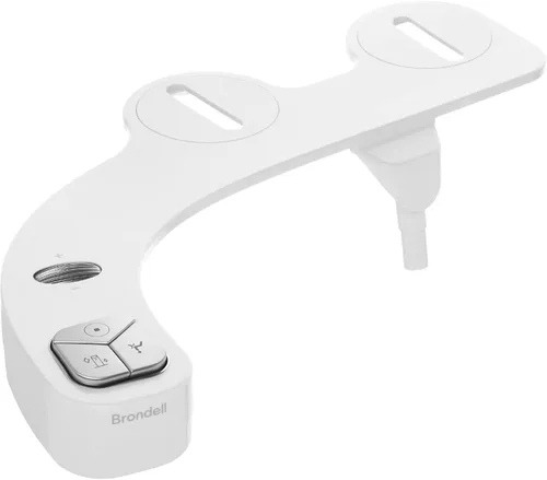 Vista 8 de Brondell FSP-250 FreshSpa Thinline Accesorio esencial de bidé de precisión para asientos de inodoro con presión de agua ajustable, control de brazo