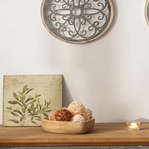 Vista 3 de Hanobe Tazón decorativo de madera en forma de corazón de 10 "para