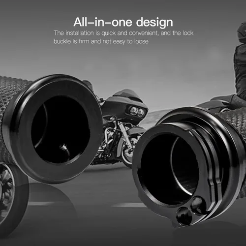 Vista 7 de 1 par de empuñaduras negras para manillar de motocicleta de 1 pulgada para Harley-Davidson Night Train EFI FXSTBI 2001-2006