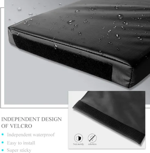 Vista 4 de Katop Almohadilla cuadrada para bastón de baloncesto, acolchado de poste protector resistente para poste de 5 x 5 pulgadas, poste y base de 6 x 6