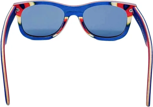 Vista 3 de Gafas de sol de madera Polarizadas Marco de madera vintage 100% protección UVAUVB Funda de bambú Hombres y mujeres