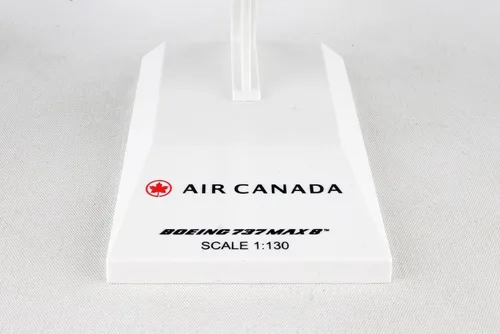 Vista 7 de Sky Marks Air Canada 737 Max8 1/130 - Avión coleccionable de plástico moldeado por inyección para niños a partir de 14 años