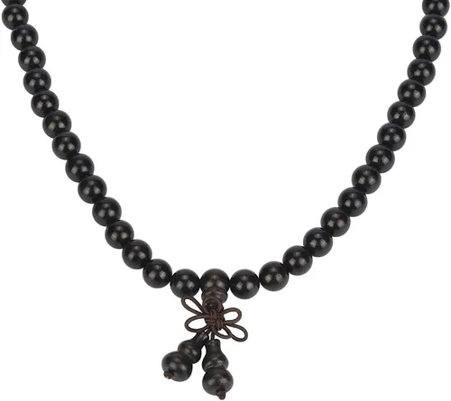 Vista 40 de Mala Beads Pulsera 108 0.315 in Meditación Sándalo Elástico..