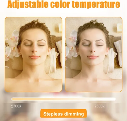 Vista 3 de Lámpara LED de piso para esteticistas, tatuajes, PMU, maquillaje, lámpara de luna facialista - Iluminación para belleza, cuidado de la piel