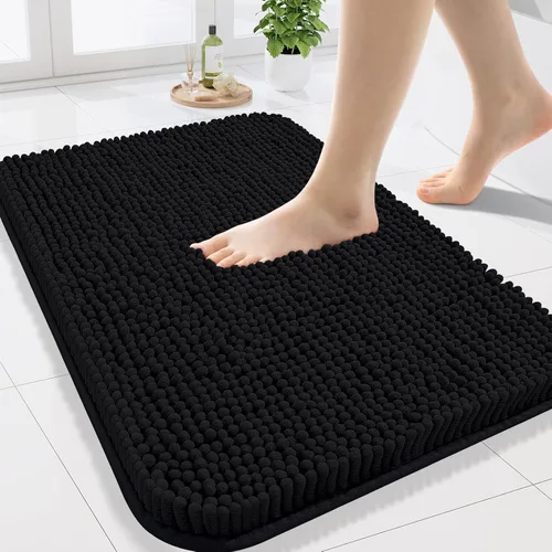 Vista 142 de Arotive Alfombras de baño de felpilla extrasuaves y absorbentes, de 24 x 16 pulgadas, lavables a máquina, parte trasera de goma antideslizante