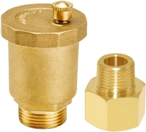 Vista 9 de Joywayus Kit de válvula de flotador automática de latón, válvula de ventilación de liberación de purga de aire de 1/2 "G hembra × 1/2 "NPT macho