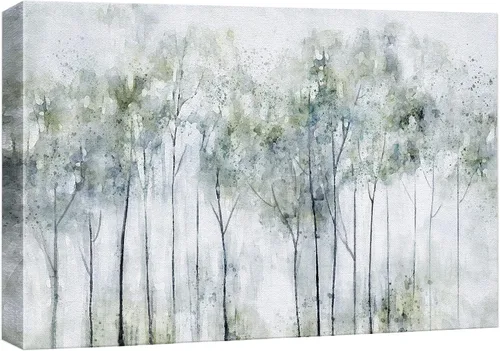 Vista 18 de wall26 - Paisaje rústico de montaña sobre un fondo de madera - Arte en lienzo para el hogar - 12 x 18 pulgadas