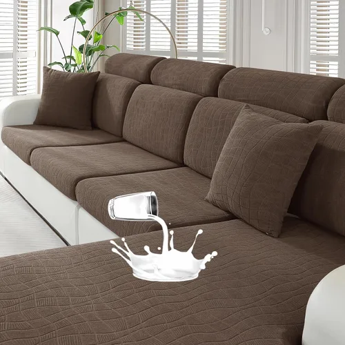 Vista 26 de MAXIJIN Fundas impermeables para cojín de sofá Fundas elásticas para asiento de sofá Fundas lavables, Fundas seccionales para cojines de exterior