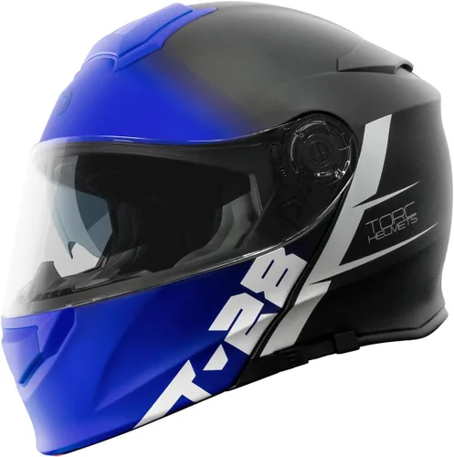 Vista 17 de TORC T28 - Casco integral para motocicleta con diseño gráfico de estrella, aprobado por DOT y ECE 22.05 (Estrella Oscura-X-Pequeño)