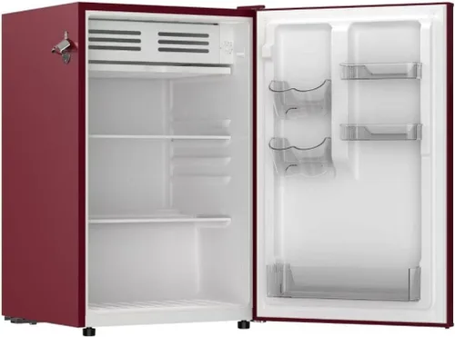 Vista 4 de Frigidaire, Refrigerador compacto de la serie Retro de 4.5 pies cúbicos, abrebotellas lateral integrado, rojo