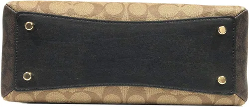 Vista 4 de Mini Lillie Carryall In Blocked Signature Canvas