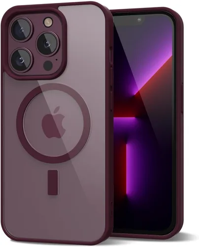 Vista 170 de oakxco Funda magnética transparente compatible con Magsafe, bonita funda delgada y transparente de poliuretano termoplástico no amarillenta, carcasa