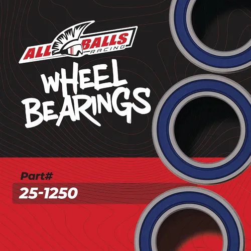 Vista 2 de All Balls Racing 25-1250 Kit de juntas de rodamiento de rueda compatible con/reemplazo para Honda Suzuki
