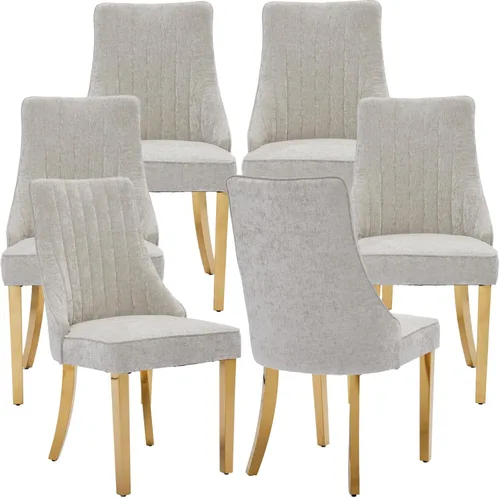 Vista 28 de Sillas de Comedor - Juego de 2 sillas de comedor modernas de mediados de siglo, tapizadas de tela con respaldo alto, sillas de cocina y comedor