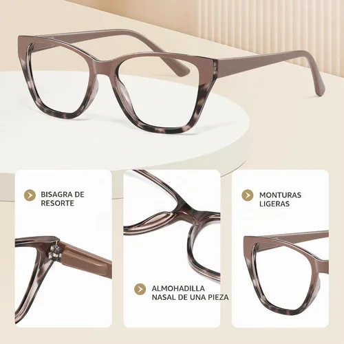 Vista 4 de Cateye Reading Glasses for Women - Mocha Muse Tortuga de cacao