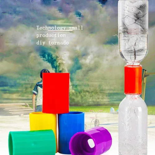 Vista 3 de Conectores de botella Tornado Cyclone, conector de plástico Tornado Conectores de botellas de vórtice para estudiantes Prueba de experimento
