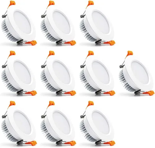 Vista 11 de Iluminación empotrable LED regulable de 2.5 pulgadas, lámpara descendente de 5 W, blanco cálido de 3000 K, CRI 80 con controlador LED, como lámpara