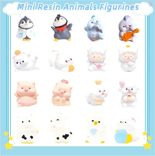 Vista 6 de 6 piezas de figuritas de gato en miniatura, gatos en miniatura de resina, figuritas de gatos en miniatura, animales lindos, figuritas de gato