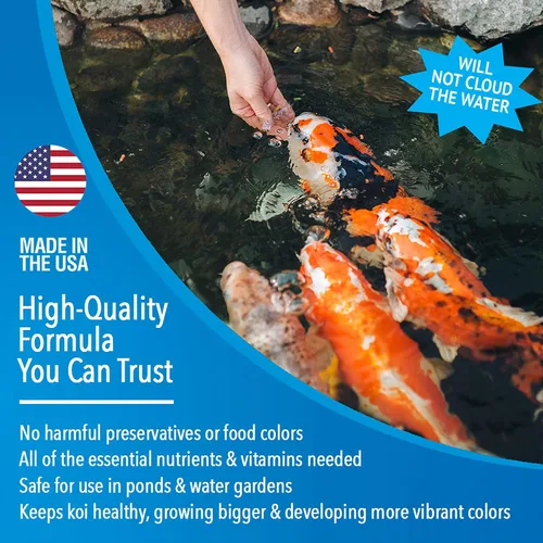 Vista 3 de MICROBE-LIFT Pellets flotantes de alto crecimiento y energía para estanques, jardines acuáticos y fuentes, seguros para peces dorados vivos y koi