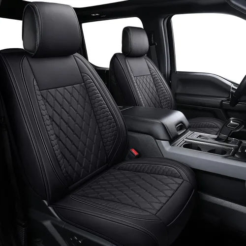 Vista 14 de Tomatoman F-150 Fundas de asiento delantero compatibles con Ford F150 2009-2024 2025 2026 2017-2026 F250 F350 F450 Supercrew Super Duty Limited