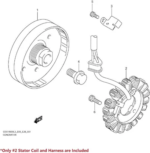 Vista 2 de s OE Estator Assy/Magneto Generador para 06-17 Suzuki GSXR600/GSXR750/GSX-R600/GSX-R750/Gixxer/K6-K0/L1-L7