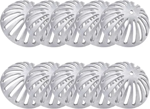 Vista 12 de Cubierta de drenaje de piso de aluminio, cubierta de cúpula resistente 5-1/2 pulgadas Commercial Floor Drain Strainer, Preventing Leaves from