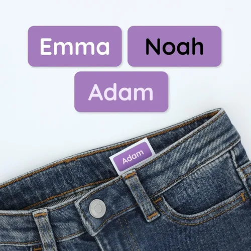 Vista 14 de TeddyLabels - Etiquetas para ropa para hogar de ancianos (60) – Etiquetas adhesivas con nombre para ropa y artículos personales. Etiquetas