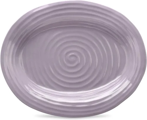 Vista 4 de Portmeirion Sophie Conran - Bandeja ovalada de celadón de 14.5 pulgadas, hecha de porcelana, apta para lavavajillas y microondas, complemento