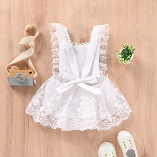 Vista 21 de IDOPIP Conjunto de ropa de 1er cumpleaños para niñas con estampado floral, estilo bohemio, con encaje, tutú y diadema de princesa