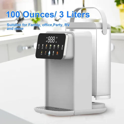 Vista 3 de Dispensador de agua caliente instantáneo para calefacción rápida y diseño silencioso, ajustable 7 TEMP y 7 dispensador de volumen de agua, tanque