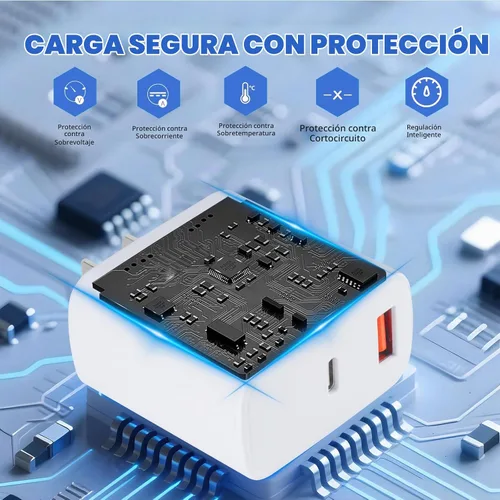 Vista 4 de Cargador para iPhone 17 16 15 de carga rápida, 40 W de doble puerto A/C, cargador de teléfono de carga rápida USB C, cable de carga rápida de 10