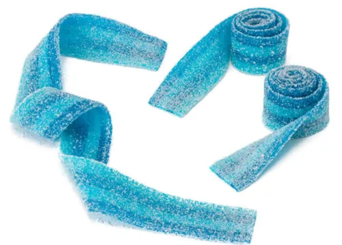 Vista 4 de By The Cup Berry Blue Sour Belts, bolsa a granel de 1 lb Sweet & Sour Berry Blue - Tiras masticables para fiestas, bolsas de golosinas, bufés