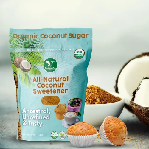 Vista 5 de Colibreeco, Azúcar de coco orgánico, 1 libra (paquete de 2): perfecto para endulzar bebidas y recetas Sustituto de azúcar de bajo índice