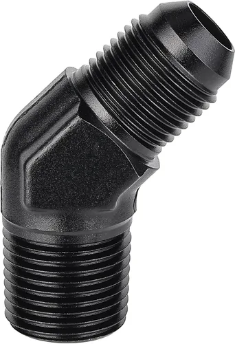 Vista 54 de EVIL ENERGY Adaptador de ajuste de 6AN a 3/8" NPT macho de 90 grados, aluminio