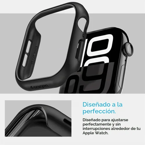 Vista 7 de Spigen Funda delgada para Apple Watch Series 11/10 de 1.654 in Negro