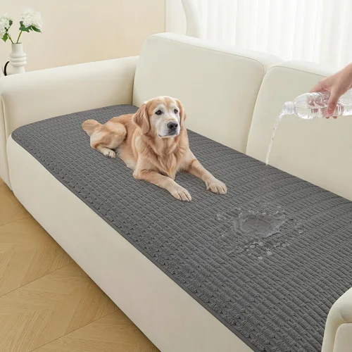 Vista 12 de Funda Protectora para Sofá de Perro, Fundas para Sofás para Mascotas Lavables, Funda para Sofá de Mascotas Impermeable y Antideslizante, Fundas
