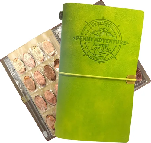 Vista 15 de Pennybandz El Penny Journal tiene capacidad para 146 monedas, el libro definitivo de colección de centavos de recuerdo para tu colección de monedas